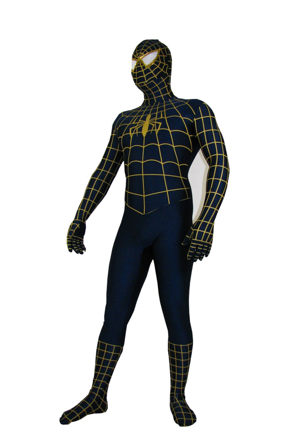 Halloween Costumes Black Spiderman Zentai Suit - Click Image to Close